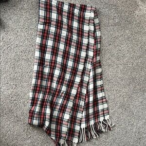 JCrew Plaid Fringe Scarf